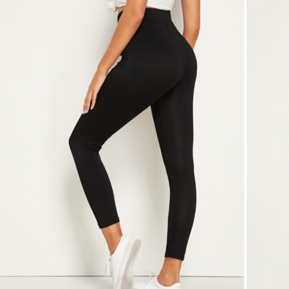 Black high waist joggers